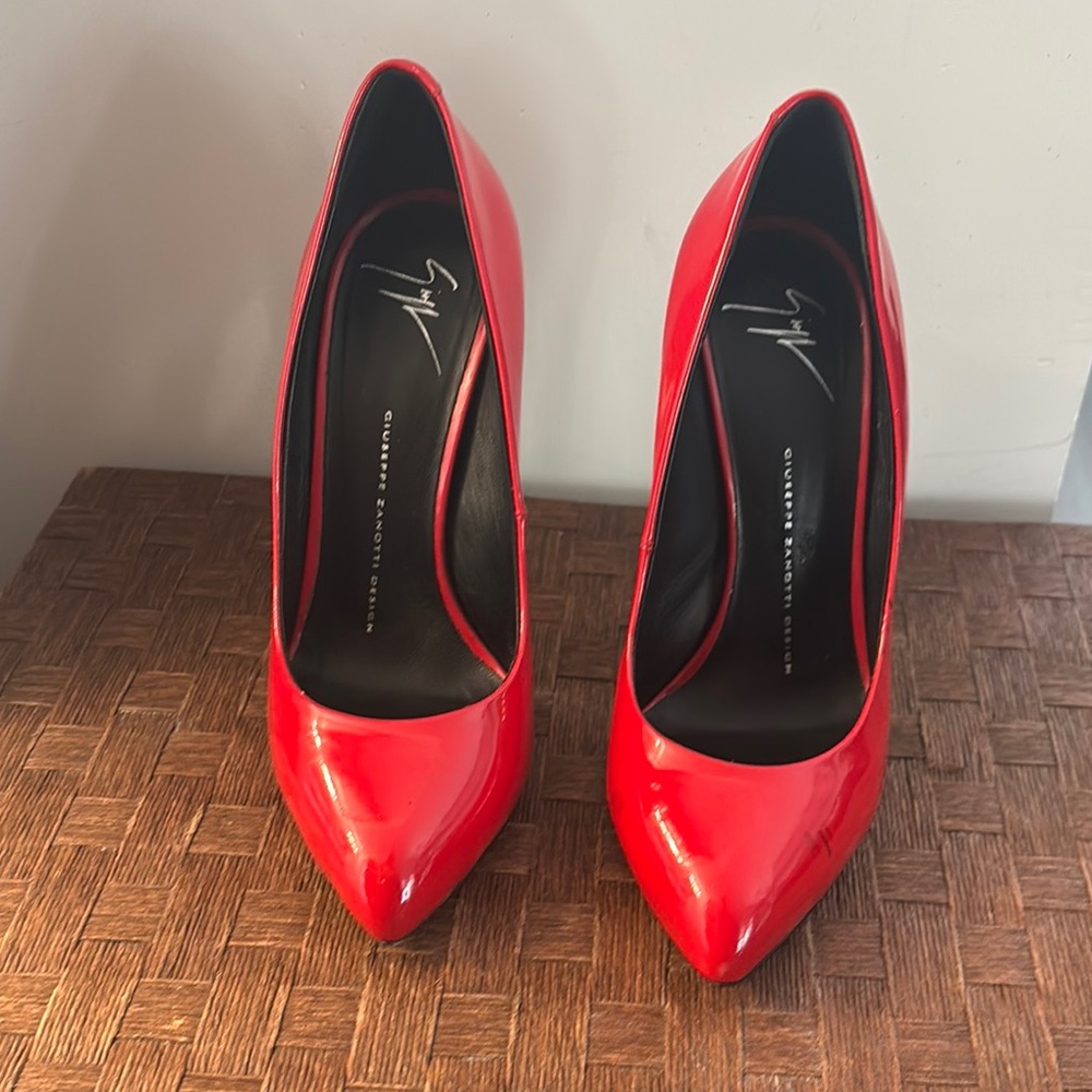 Giuseppe Zanotti Red Patent Leather Stiletto Heels